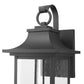 Z-Lite Tiberius 5017XL-BK 6-Light Candelabra Base Black Aluminum Clear Seedy Glass Shade Outdoor Wall Light