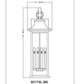 Z-Lite Tiberius 5017XL-BK 6-Light Candelabra Base Black Aluminum Clear Seedy Glass Shade Outdoor Wall Light