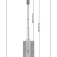 Z-Lite Tiberius 9" 4-Light Candelabra Base Black Aluminum Clear Seedy Glass Shade Outdoor Pier Mounted Fixture