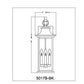 Z-Lite Tiberius 9" 4-Light Candelabra Base Black Aluminum Clear Seedy Glass Shade Outdoor Wall Light