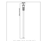 Z-Lite Tiberius 9" W x 119" H 4-Light Candelabra Base Black Aluminum Clear Seedy Glass Shade Outdoor Post Mounted Fixture
