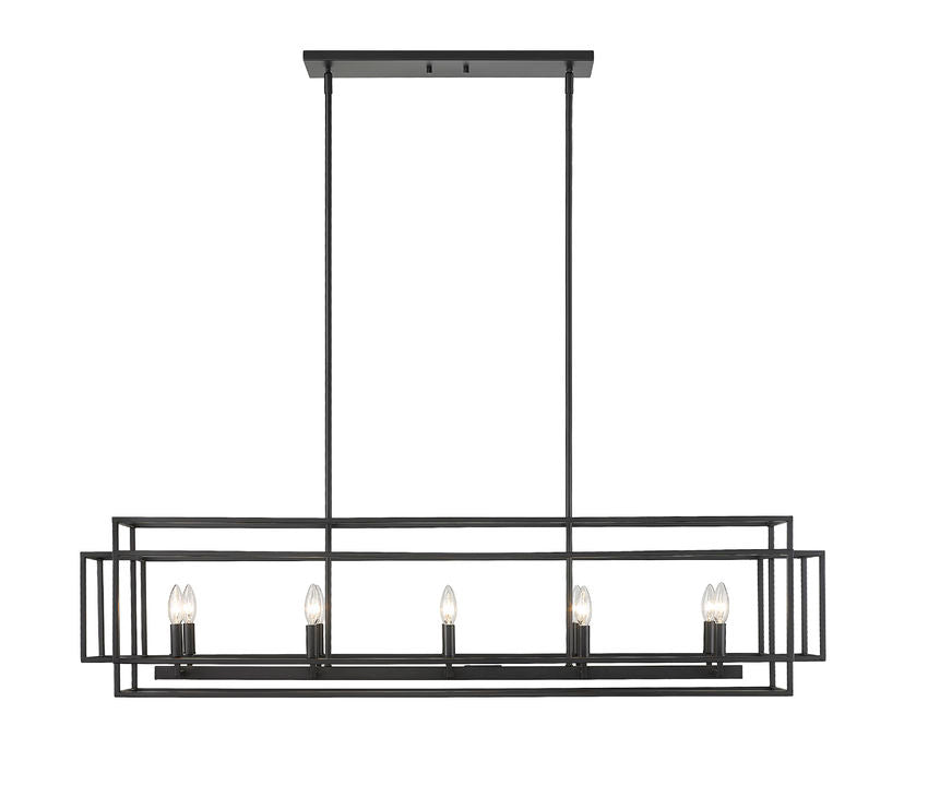 Z-Lite Titania 13" 10-Light Matte Black Island Light
