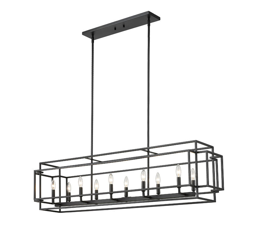 Z-Lite Titania 13" 10-Light Matte Black Island Light