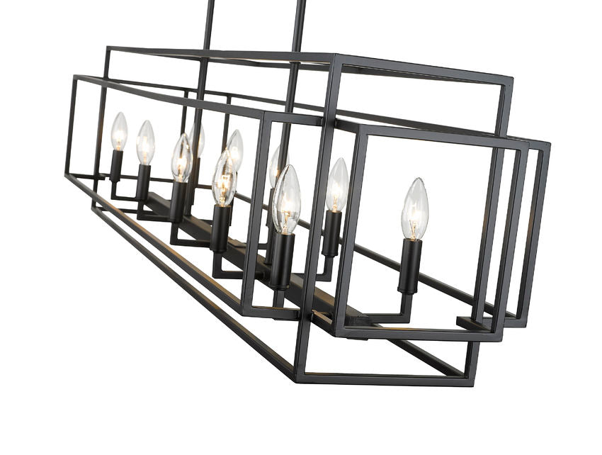 Z-Lite Titania 13" 10-Light Matte Black Island Light