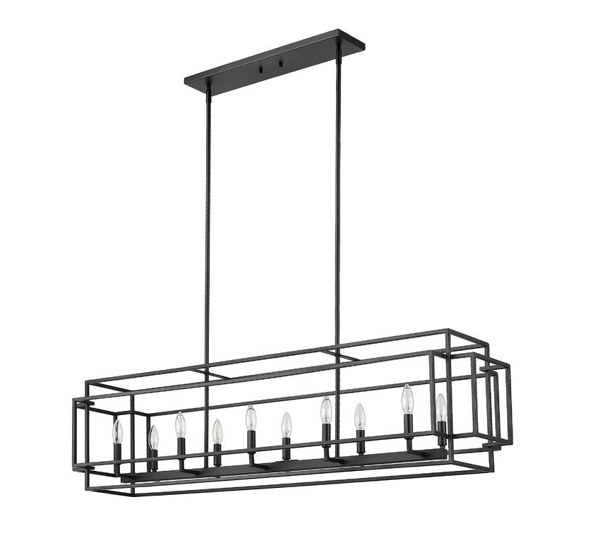 Z-Lite Titania 13" 10-Light Matte Black Island Light
