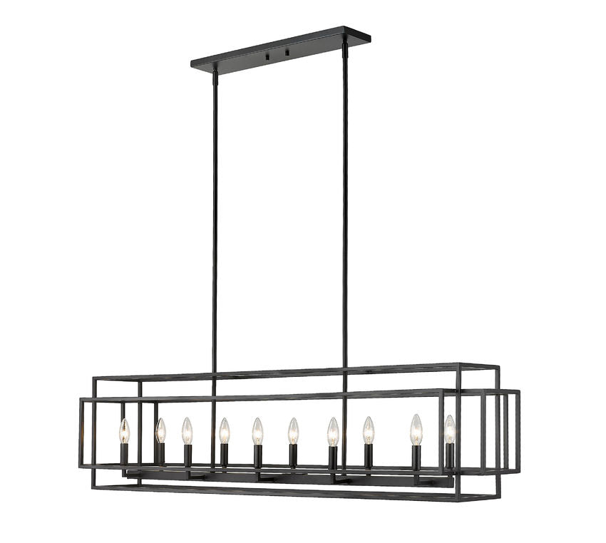Z-Lite Titania 13" 10-Light Matte Black Island Light
