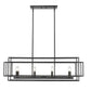 Z-Lite Titania 13" 8-Light Matte Black Steel Pendant Light