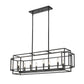 Z-Lite Titania 13" 8-Light Matte Black Steel Pendant Light