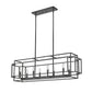 Z-Lite Titania 13" 8-Light Matte Black Steel Pendant Light