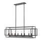Z-Lite Titania 13" 8-Light Matte Black Steel Pendant Light