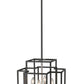 Z-Lite Titania 14" 4-Light Black and Brushed Nickel Steel Pendant Light