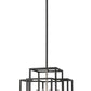 Z-Lite Titania 14" 4-Light Black and Brushed Nickel Steel Pendant Light
