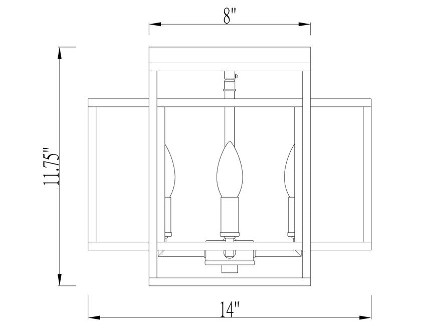 Z-Lite Titania 14" 4-Light Bronze and Olde Brass Steel Flush Mount Lighting