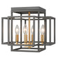 Z-Lite Titania 14" 4-Light Bronze and Olde Brass Steel Flush Mount Lighting