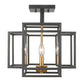 Z-Lite Titania 14" 4-Light Bronze and Olde Brass Steel Semi Flush Mount