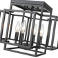 Z-Lite Titania 14" 4-Light Matte Black Steel Flush Mount Lighting