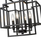 Z-Lite Titania 14" 4-Light Matte Black Steel Pendant Light
