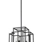 Z-Lite Titania 14" 4-Light Matte Black Steel Pendant Light