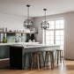 Z-Lite Titania 14" 4-Light Matte Black Steel Pendant Light