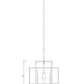 Z-Lite Titania 14" 4-Light Matte Black Steel Pendant Light