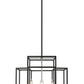 Z-Lite Titania 18" 4-Light Black and Brushed Nickel Steel Pendant Light