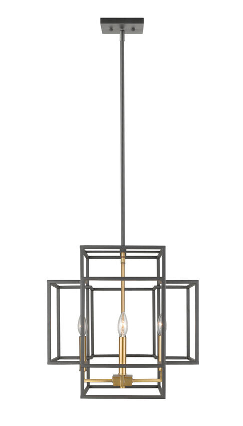 Z-Lite Titania 18" 4-Light Bronze and Olde Brass Steel Pendant Light