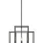 Z-Lite Titania 18" 4-Light Matte Black Steel Pendant Light
