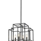 Z-Lite Titania 18" 4-Light Matte Black Steel Pendant Light