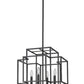 Z-Lite Titania 18" 4-Light Matte Black Steel Pendant Light