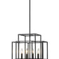 Z-Lite Titania 18" 4-Light Matte Black Steel Pendant Light
