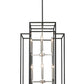 Z-Lite Titania 20" 12-Light Black and Brushed Nickel Steel Pendant Light