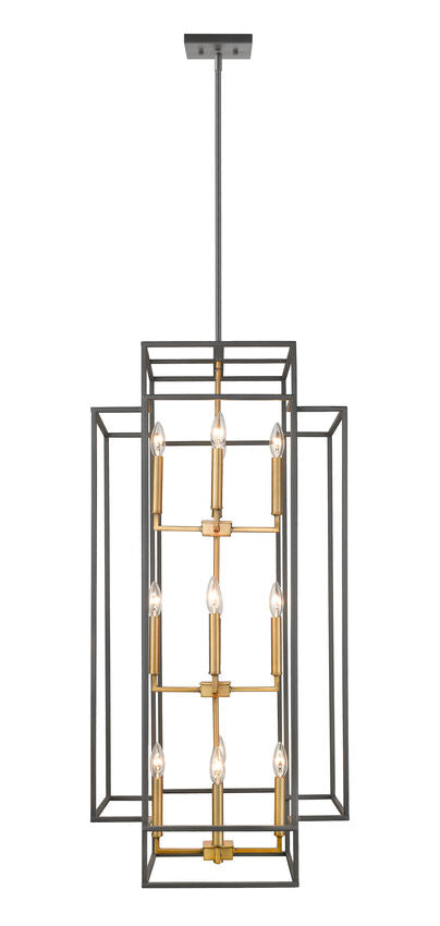 Z-Lite Titania 20" 12-Light Bronze and Olde Brass Steel Pendant Light