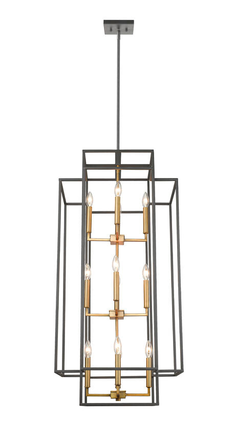 Z-Lite Titania 20" 12-Light Bronze and Olde Brass Steel Pendant Light
