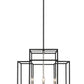 Z-Lite Titania 22" 4-Light Black and Brushed Nickel Steel Pendant Light
