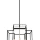 Z-Lite Titania 22" 4-Light Black and Brushed Nickel Steel Pendant Light