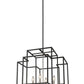 Z-Lite Titania 22" 4-Light Black and Brushed Nickel Steel Pendant Light