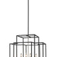 Z-Lite Titania 22" 4-Light Black and Brushed Nickel Steel Pendant Light