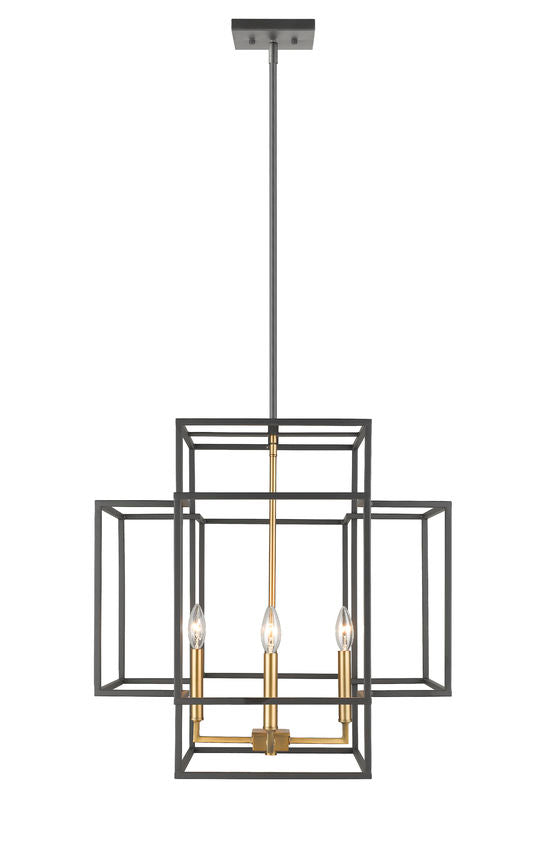 Z-Lite Titania 22" 4-Light Bronze and Olde Brass Steel Pendant Light
