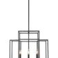 Z-Lite Titania 22" 4-Light Matte Black Steel Pendant Light