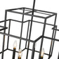 Z-Lite Titania 22" 4-Light Matte Black Steel Pendant Light