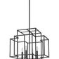 Z-Lite Titania 22" 4-Light Matte Black Steel Pendant Light