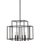 Z-Lite Titania 22" 4-Light Matte Black Steel Pendant Light