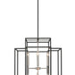 Z-Lite Titania 22" 8-Light Black and Brushed Nickel Steel Pendant Light