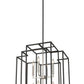 Z-Lite Titania 22" 8-Light Black and Brushed Nickel Steel Pendant Light
