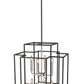 Z-Lite Titania 22" 8-Light Black and Brushed Nickel Steel Pendant Light