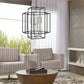 Z-Lite Titania 22" 8-Light Black and Brushed Nickel Steel Pendant Light