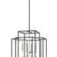 Z-Lite Titania 22" 8-Light Black and Brushed Nickel Steel Pendant Light