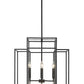 Z-Lite Titania 22" 8-Light Matte Black Steel Pendant Light