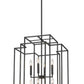 Z-Lite Titania 22" 8-Light Matte Black Steel Pendant Light