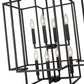 Z-Lite Titania 22" 8-Light Matte Black Steel Pendant Light